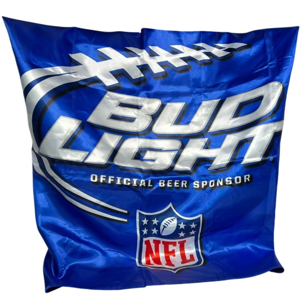 Bud Light NFL 3x5 Double Sided Flag Lot of 2 Tailgate Bar Banner - Picture 2 of 2